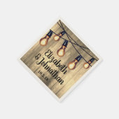 バ素朴ンウッド&エジソンバルブストリングライト スタンダードカクテルナプキン (角)