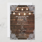 バ素朴ンウッド&メイソンジャースブライダルシャワー 招待状 (正面)