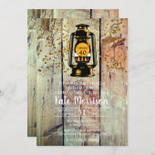 バ素朴ンウッド&ランタン40th誕生日パーティー 招待状 (正面/裏面)