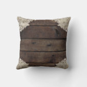 バ素朴ンウッド&レースロマンチックファームハエレガントウス クッション (裏面)