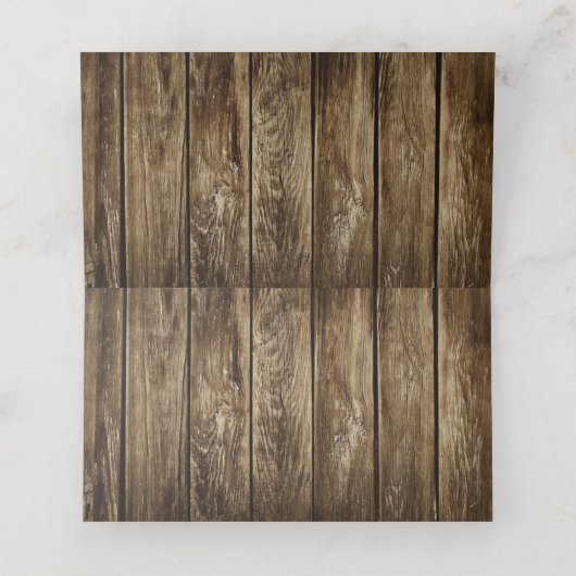 バ素朴ンウッド&レース結婚ズ プレイスカード (内部開封)