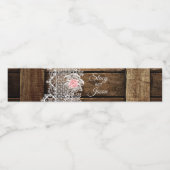 バ素朴ンウッド&レース結婚ズ ペットボトルラベル (シングルラベル)