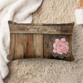 バ素朴ンウッド&レース結婚式の引き出物 ランバークッション (ブランケット)