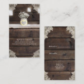 バ素朴ンウッド、レース&メイソンジャースが友人を参照 紹介カード (正面/裏面)