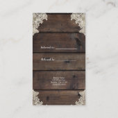 バ素朴ンウッド、レース&メイソンジャースが友人を参照 紹介カード (裏面)