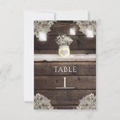 バ素朴ンウッド、レース&メイソンジャースのテーブル番号 招待状 (正面)
