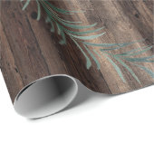 バ素朴ンウッド |冬の緑とベリー ラッピングペーパー (ロールコーナー)