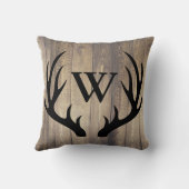 バ素朴ンウッド〔雄ジカの〕枝角ファミリーフォト クッション (裏面)