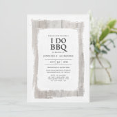 バ素朴ンエレガントウッドI DO BBQ婚約パーティ 招待状 (スタンド正面)