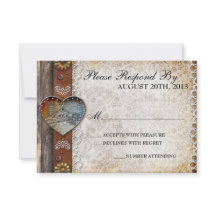 バ素朴ンカントリーウェディングRSVP