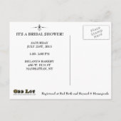 バ素朴ンカントリーブライダルシャワーはがき インビテーションポストカード (裏面)