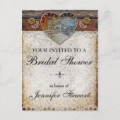 バ素朴ンカントリーブライダルシャワーはがき インビテーションポストカード (正面)