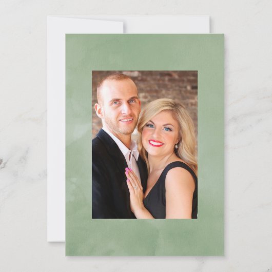 バ素朴ンカントリー幾何学ユーカリ結婚ス 招待状 (裏面)