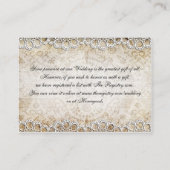 バ素朴ンカントリー結婚式ギフトレジストリ エンクロージャーカード (裏面)