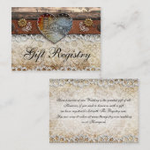 バ素朴ンカントリー結婚式ギフトレジストリ エンクロージャーカード (正面/裏面)