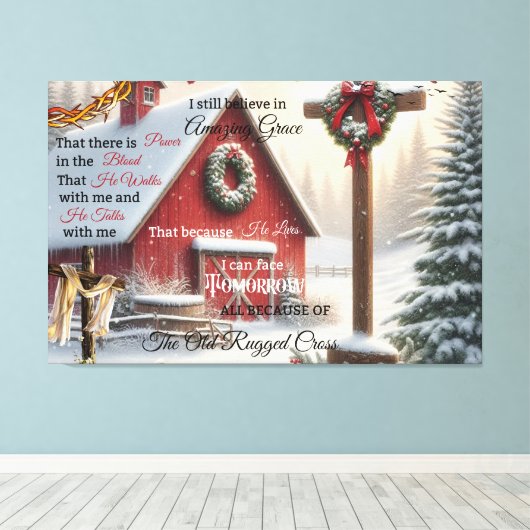 バ素朴ンキャンバIはまだ信じ驚くべきグラフ キャンバスプリント (インサイチュ (ウッドフロア))