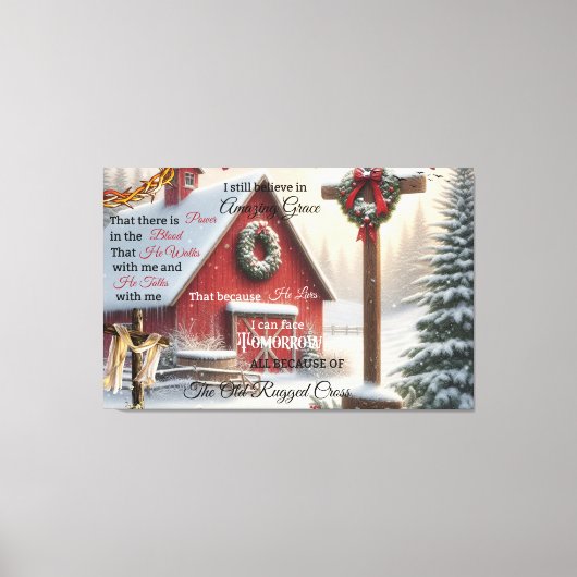 バ素朴ンキャンバIはまだ信じ驚くべきグラフ キャンバスプリント (正面)