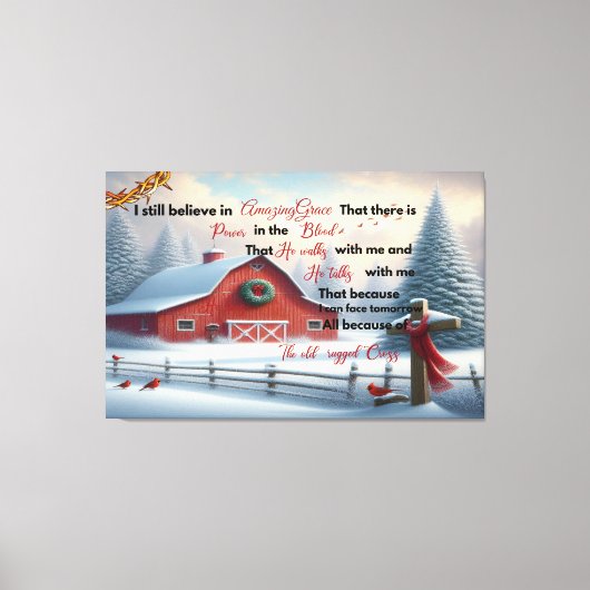 バ素朴ンキャンバIはまだ信じ驚くべきグラフ キャンバスプリント (正面)