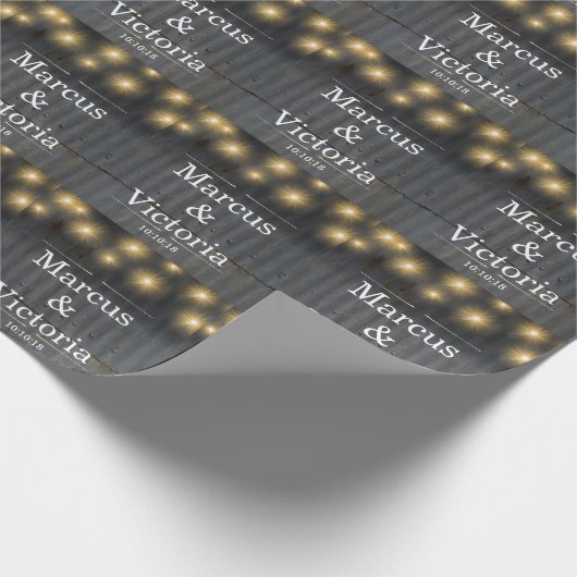 バ素朴ンコルゲートアイアン結婚ズ ラッピングペーパー (角)