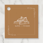 バ素朴ンゴールデンロッドファーム秋の結婚式 フェイバータグ (正面)