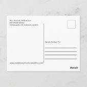 バ素朴ンサンフラワーズウッド婚約パーティ ポストカード (裏面)