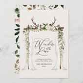 バ素朴ンステークの葉の休日のキャノピーchristmas セーブザデート (正面/裏面)