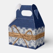 バ素朴ンズ結婚バーラップ秋の結婚式 フェイバーボックス (正面サイド)