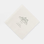 バ素朴ンセージ結婚グリーン スタンダードランチョンナプキン (角)