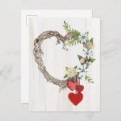 バ素朴ンタインハートリースII ポストカード (正面/裏面)