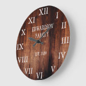 バ素朴ンドウッド名家国 ラージ壁時計 (傾斜)