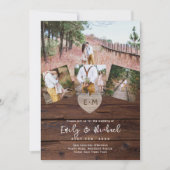 バ素朴ンファームハウスカントリーウェディングフォト 招待状 (正面)