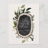 バ素朴ンファームハウス秋エレガントな結婚式 案内ポストカード (正面)