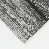 バ素朴ンブラック木材金ゴールドストリングライトモノグラム フリースブランケット (角)