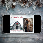 バ素朴ンホートウィッシュズファームクリスマスフォト シーズンカード