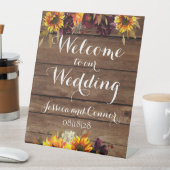 バ素朴ンボードサン&ワインウェルカム結婚ズ 台座サイン (インサイチュ)