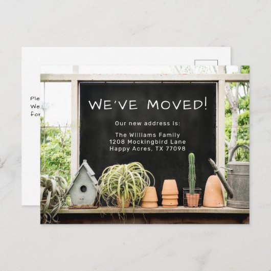 バ素朴ンポッティング小屋引っ越しました ポストカード (正面/裏面)