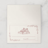 バ素朴ンミュートレッドファーム秋の結婚式 プレイスカード (外部開封)