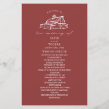 バ素朴ンミュートレッドファーム結婚式 プログラム