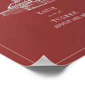 バ素朴ンミュートレッド秋の結婚式へようこそ ポスター (角)