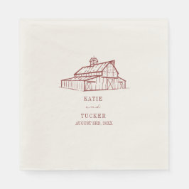 バ素朴ンミュートレッド結婚ズ スタンダードランチョンナプキン