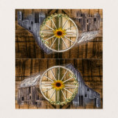 バ素朴ンワゴン車ひまわり 名刺 (外部フラット)