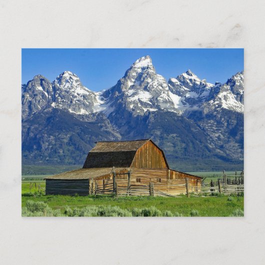 バ素朴ン山景写真 ポストカード (正面)