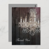 バ素朴ン感謝していウッド結婚シャンデリアユ ポストカード (正面/裏面)