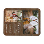 バ素朴ン木の写真ありがとうあ結婚なたの磁石 マグネット (横)