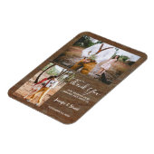 バ素朴ン木の写真ありがとうあ結婚なたの磁石 マグネット (左側)