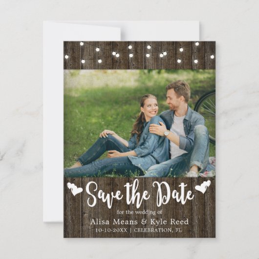 バ素朴ン木弦ライトフォトカード (正面)