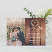 バ素朴ン木水カラー葉モノグラム写真 セーブザデート (スタンド正面)