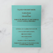 バ素朴ン結婚と披露宴の同じ場所 招待状 (内部)