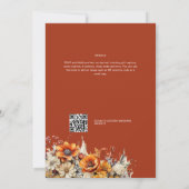 バ素朴ン結婚ズ | 秋秋の焦げオレンジ 招待状 (裏面)