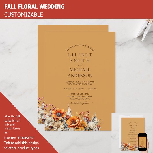 バ素朴ン結婚ズ | 秋秋の焦げオレンジ 招待状